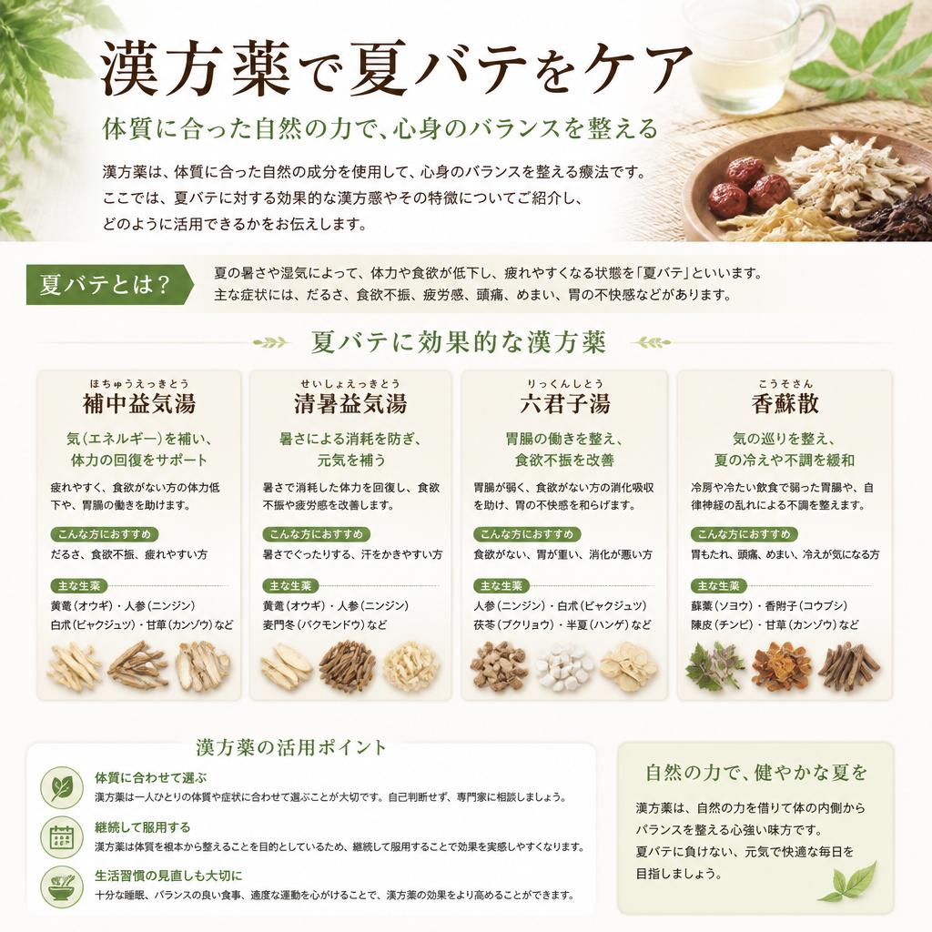 漢方薬の力で夏バテを防ぐ