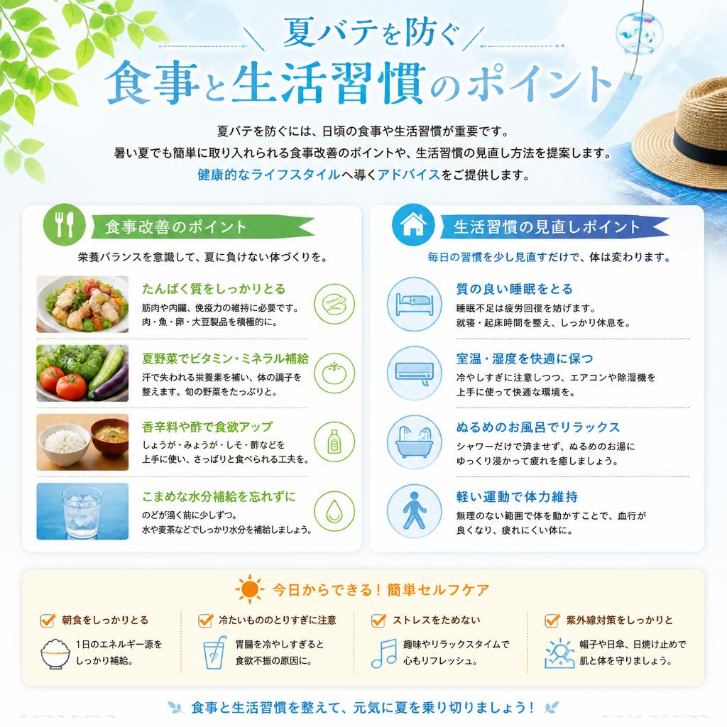 食事改善と生活習慣の見直し